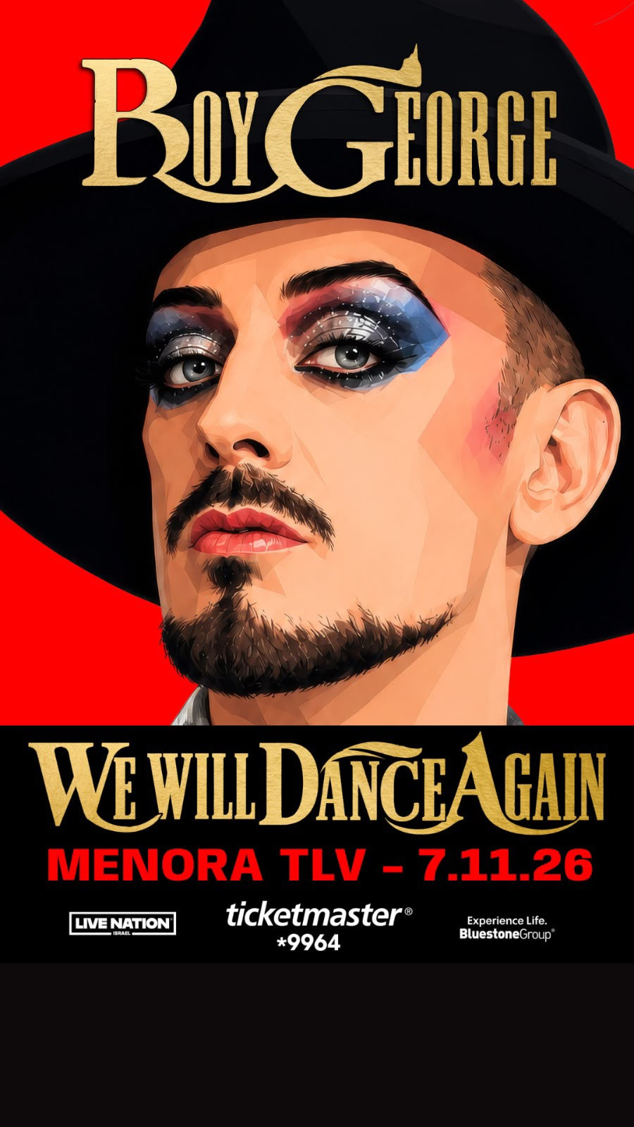 Boy George sells tickets for second 'We Will Dance Again' concert in Tel Aviv after first sells out.