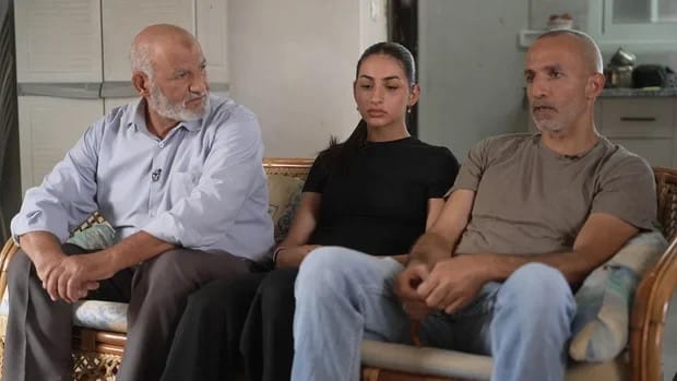 Members of the Faraj family speak to CBS News about extremist settler violence, broadcast October 11, 2026. (credit: 60 Minutes, CBS NEWS screenshot)