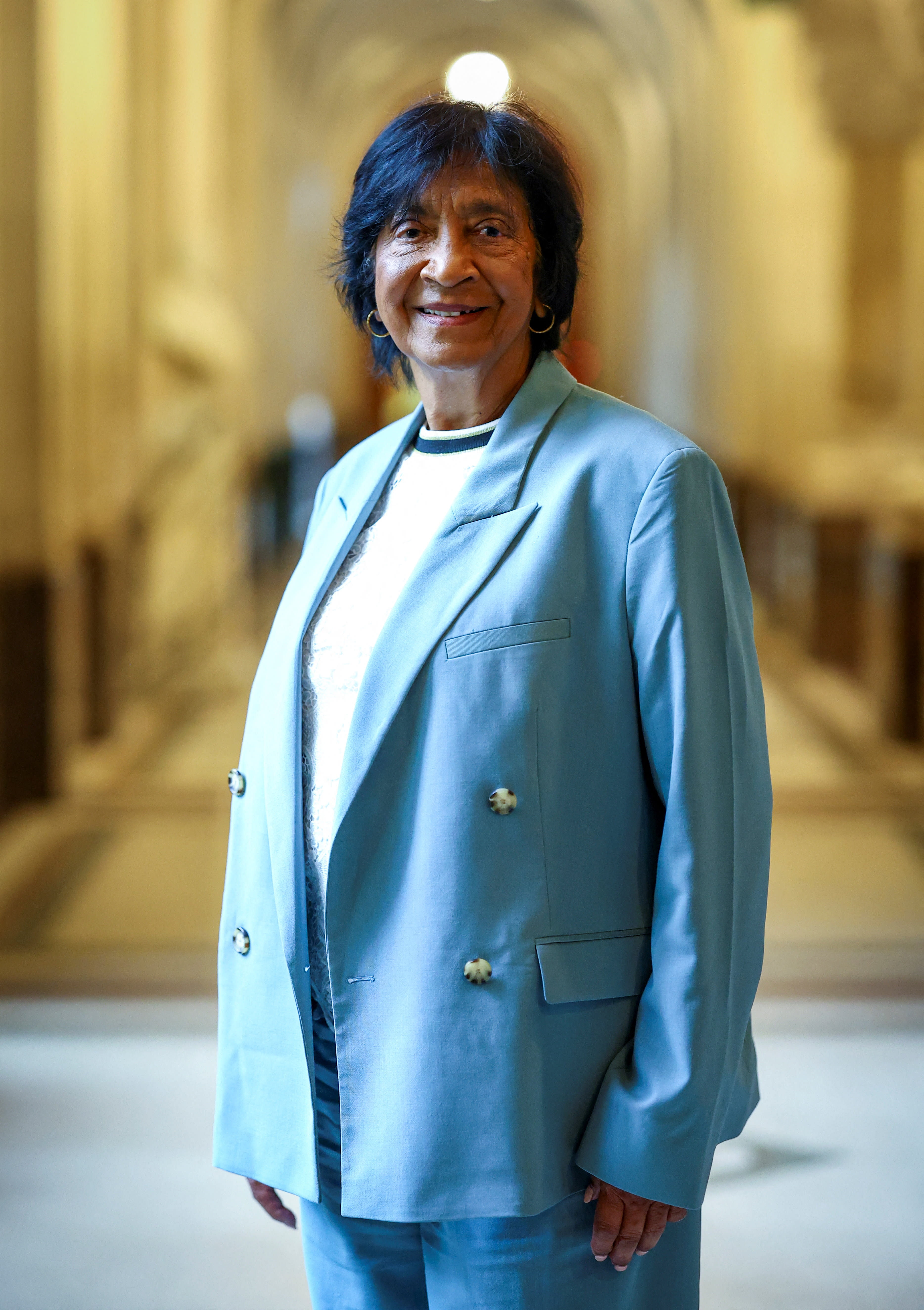 Nobel Peace Prize laureate Navi Pillay poses after an interview with Reuters in The Hague, Netherlands, October 13, 2026.