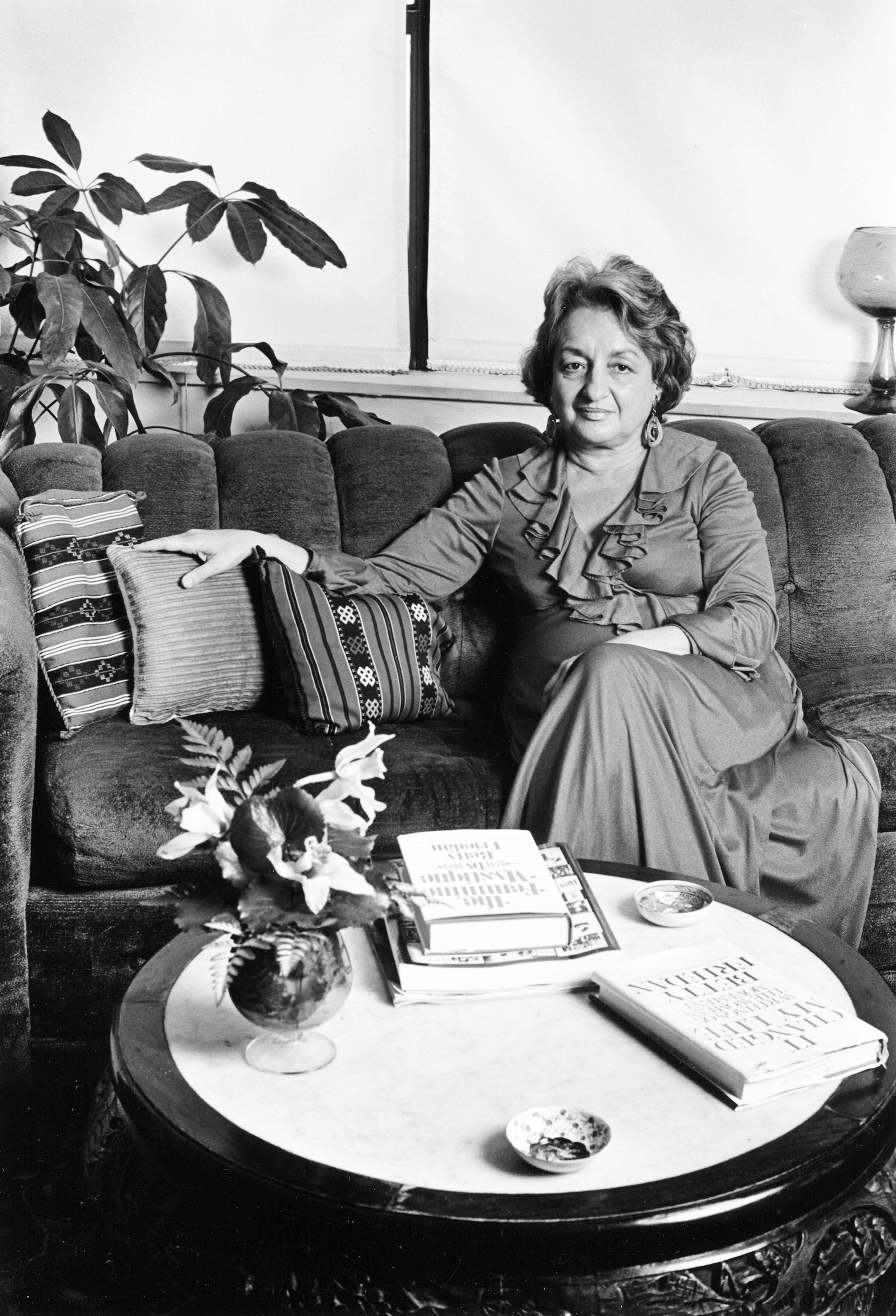BETTY FRIEDAN photographed in her home by Lynn Gilbert, 1978.