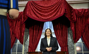  US Vice President Kamala Harris is seen on the first day of the 118th Congress at the US Capitol in Washington, January 3, 2023