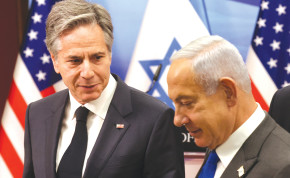  US SECRETARY OF State Antony Blinken and Israeli Prime Minister Benjamin Netanyahu leave the podium after their joint press conference on Monday, in Jerusalem.