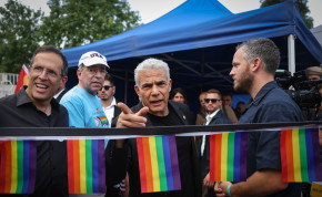 Opposition leader Yair Lapid attends at the annual Jerusalem Pride Parade, on June 1, 2023