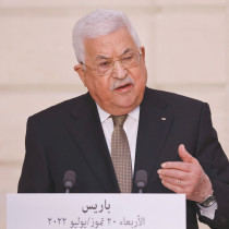  PA HEAD Mahmoud Abbas speaks during a visit to Paris, last year. It can be assumed with a degree of certainty that the PA will fail in Gaza, the writer maintains. 