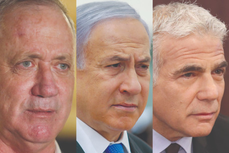  Premier candidates: Benny Gantz, Benjamin Netanyahu and Yair Lapid.