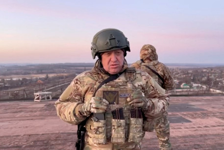  Yevgeny Prigozhin, founder of Russia's Wagner mercenary force, speaks in Paraskoviivka, Ukraine in this still image from an undated video released on March 3, 2023.