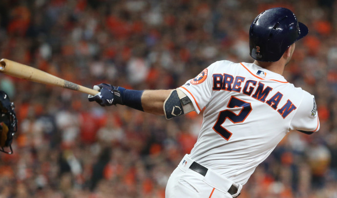 Alex Bregman Game-Used Jersey- MLB Record for Postseason Home Runs by a 3B