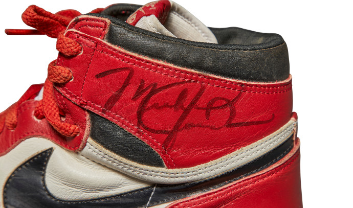 Michael Jordan game-worn Air Jordans from rookie Chicago Bulls