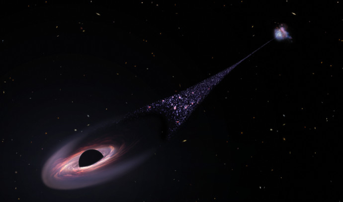 Para astronom menangkap gambar pertama dari sebuah lubang hitam yang mengeluarkan jet yang kuat