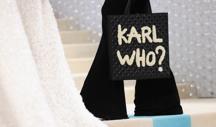 Flood chic' and 'double-bagging': Karl Lagerfeld takes