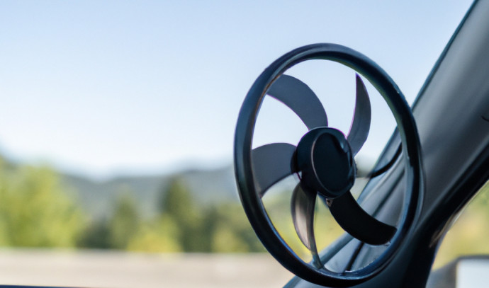  Poraxy Car Fan, 12V Electric Auto Cooling Fan for