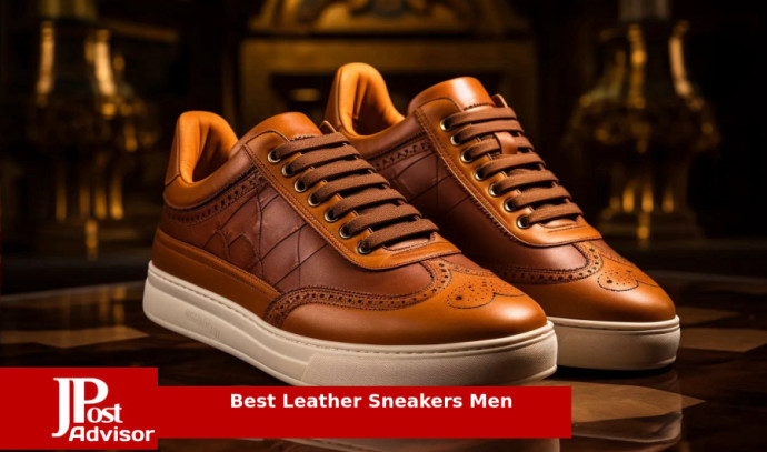 Men's Angular Leather Sneakers - Men's Sneakers - New In 2024