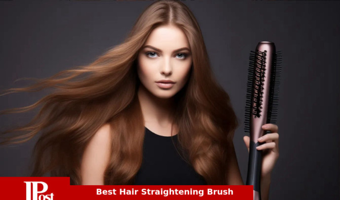 TYMO Ring Pink Hair Straightener Brush ? Hair Straightening Iron with  Built-in Comb, 20s Fast Heating & 5 Temp Settings & Anti-Scald