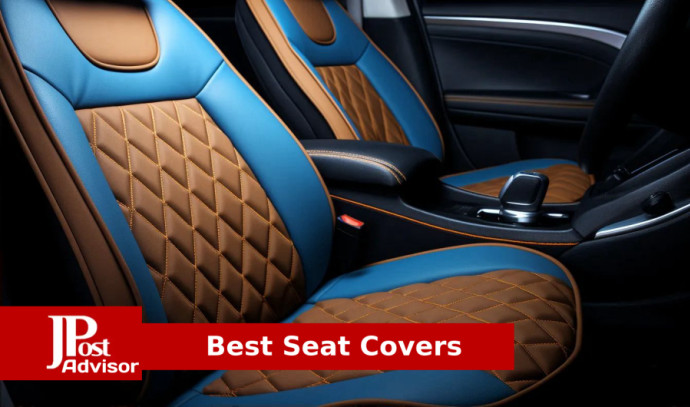 Motor Trend Seat Covers for Cars Trucks SUV, Faux Leather 2-Pack Black Padded  Car Seat Covers with Storage Pockets, Premium Interior Car Seat Cover