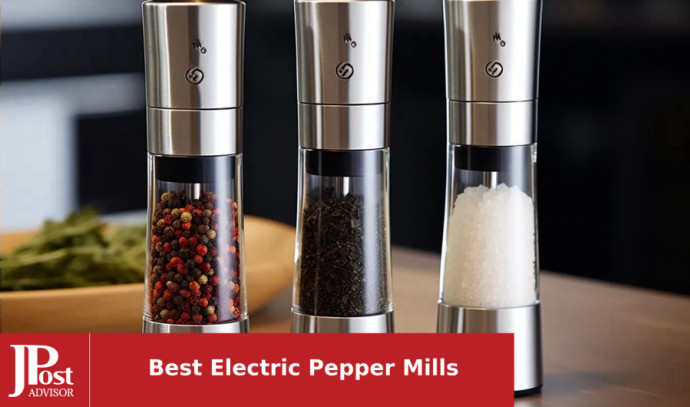 LARS NYSØM Electric Salt and Pepper Grinder Set I Automatic Salt and Pepper  Mills with Adjustable Ceramic Grinder I USB Rechargeable Electric Spice