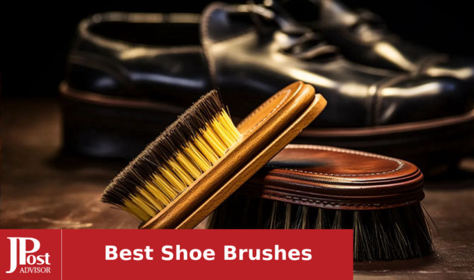 Shoe Brush, Shoe Cleaning Brush, 2 Pieces Horsehair Shoe Brush, Boot Brush,  Horse Hair Brush for Leather, Shoe Brushes for Cleaning, Leather Shoes