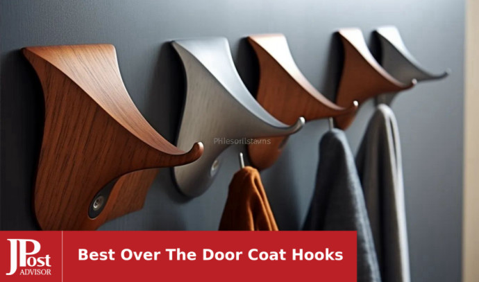 Over the Door coat rack Brown elegant design coat hooks, High