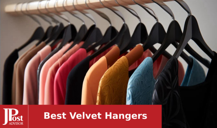 Black Velvet Ultra-Slim Hangers, 50-Pack