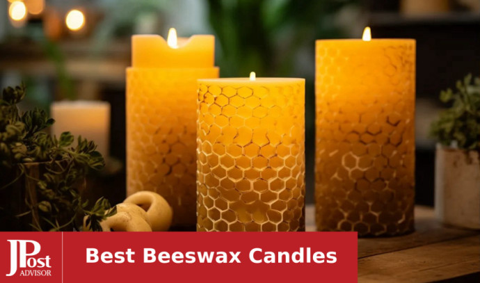 Bee Hive Candles 100% Pure Beeswax Pillar Candle (2 x 3 (3-Pack))