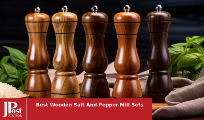 Gulex® Wood Pepper Grinder Pepper Mill,Adjustable Coarseness 8 Inch Wooden  Peppermill, Ceramic Grinding Mechanism Salt Mill Refillable (1 Pack)