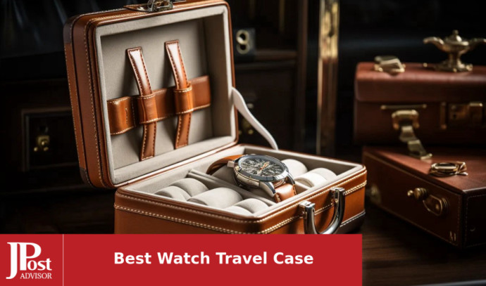 2 Slot Watch Roll Travel Case Portable Leather Display Watch Jewelry  Storage Box