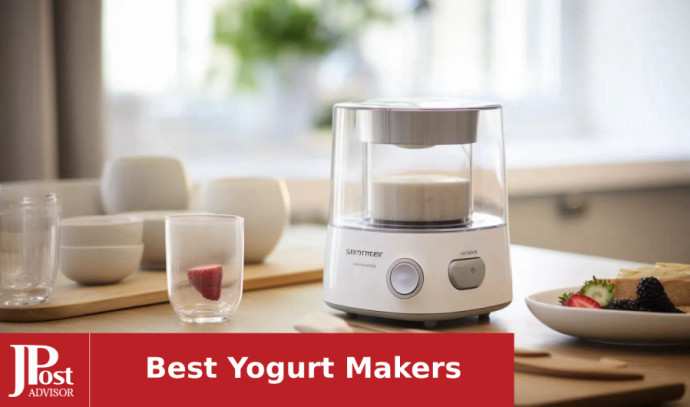 Suteck Yogurt Maker, Greek Yogurt Maker with Temperature Control & Timer,  Automatic Digital Yogurt Makers with 9 Glass Jars, 2 Spoons & Recipe