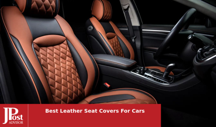Motor Trend Beige Faux Leather car Seat cover for Front Seats, 1
