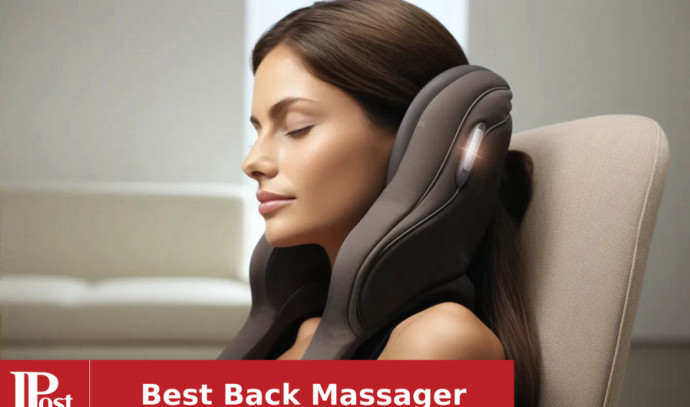 Boriwat Back Massager with Heat Shiatsu Back and Neck Massager for Muscle Pain Relief and Relaxation 3D Kneading Massage Pillow for Neck and Back