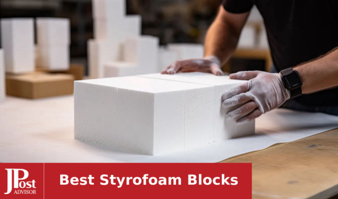 Juvale 6-Pack Foam Block, Rectangle Polystyrene Styrofoam 12 x 6 x 1
