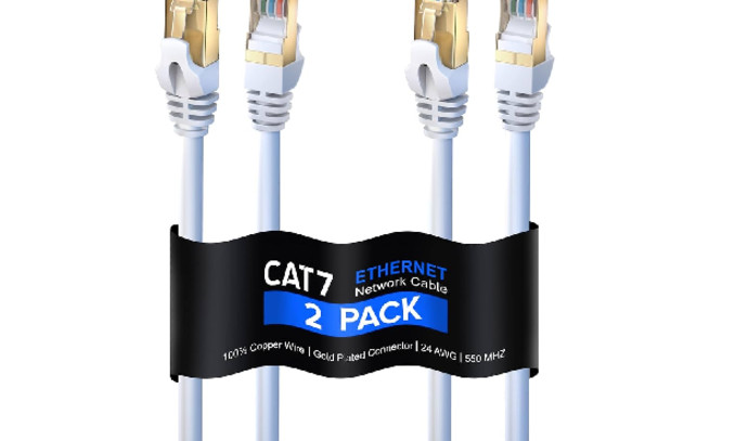 Cat 7 Ethernet Cable 1 ft 6 Pack (Highest Speed Cable) Cat7 Flat Shielded  Ethernet Patch Cables - Internet Cable for Modem, Router, LAN, Computer -  Compatible with Cat 5e, Cat 6 Network 