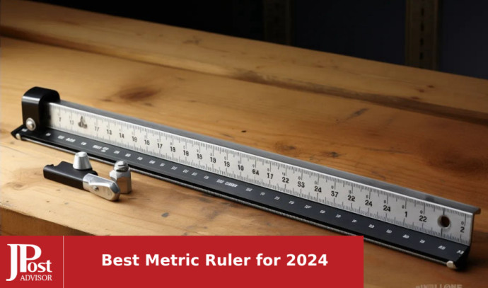 Pacific Arc Stainless Steel Rulers Inch/Metric with Conversion Table 18 in.