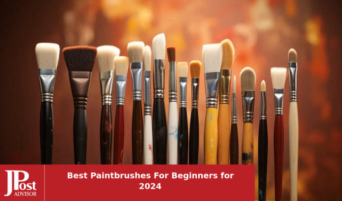 GETHPEN Filbert Paint Brushes Set, 12 PCS Artist Brush for Acrylic