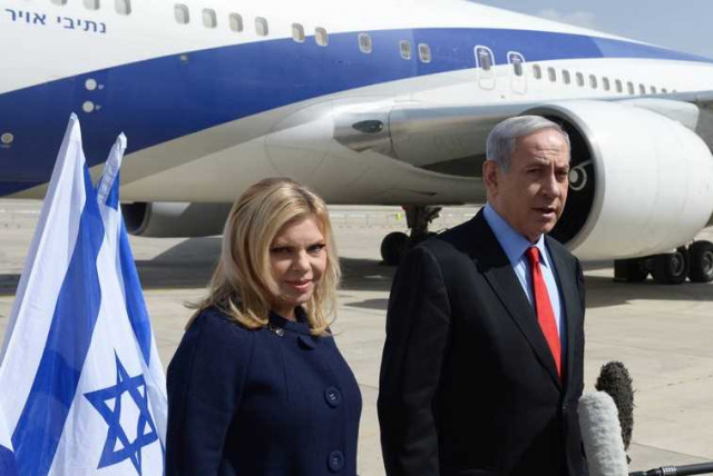 Sara and Benjamin Netanyahu (credit: AMOS BEN GERSHOM, GPO)