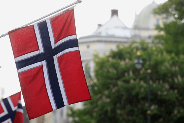 Norwegian flags flutter at Karl Johans street in Oslo, Norway May 31, 2017. (credit: REUTERS)