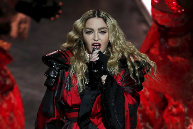 Madonna performs during her Rebel Heart Tour concert at Studio City in Macau, China February 20, 2016 (credit: BOBBY YIP/ REUTERS)