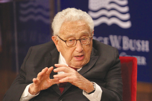 FORMER US SECRETARY of State Dr. Henry Kissinger speaks at the George W. Bush Presidential Center’s 2019 Forum on Leadership in Dallas, Texas, earlier this year. (credit: JAIME R. CARRERO/REUTERS)