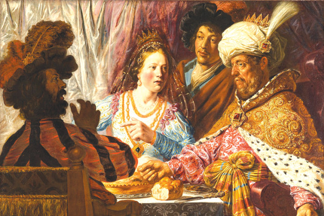 The feast of Esther  (credit: Wikimedia Commons)
