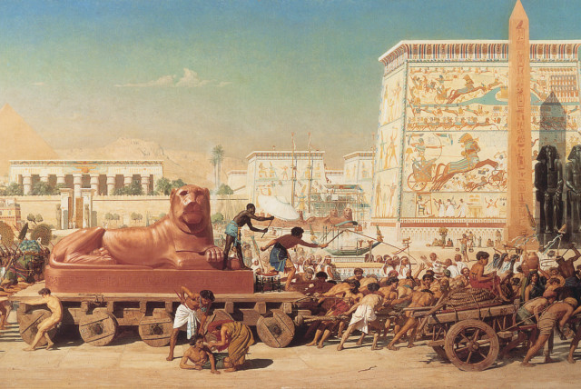 Exodus from Egypt (Edward Poynter) (credit: Wikimedia Commons)