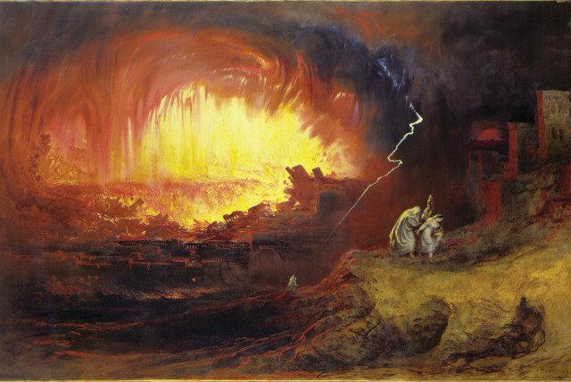 ‘THE DESTRUCTION Of Sodom And Gomorrah,’ John Martin, 1852 (credit: Wikimedia Commons)