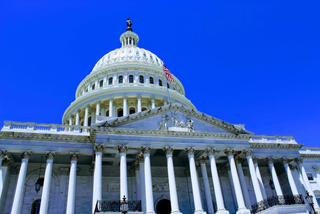 The US Capitol building, which contains the House of Representatives and the Senate. (credit: PIXABAY)
