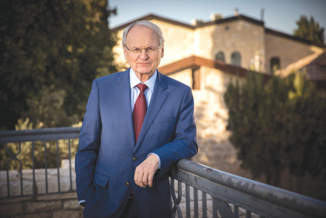 MORTON A. KLEIN, president of the Zionist Organization of America, poses for a picture in Jerusalem in 2017. (credit: YONATAN SINDEL/FLASH90)