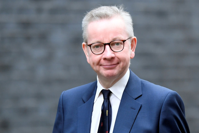 Michael Gove arrives at Downing Street in London, Britain February 13, 2020. (credit: REUTERS/TOBY MELVILLE/FILE PHOTO)