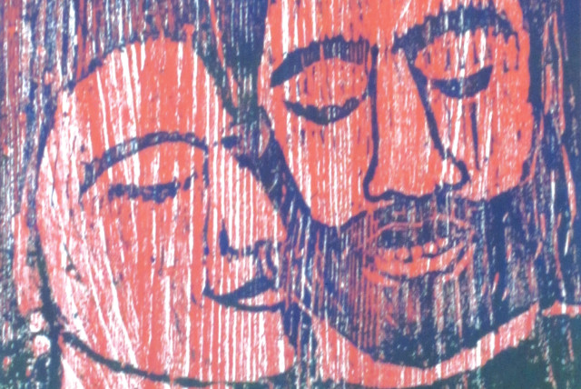 Woodcut of Ruth and Boaz. (credit: MORDECHAI BECK)