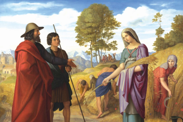 ‘Ruth in Boaz’s Field’ by Julius Schnorr von Carolsfeld, 1828. (credit: Wikimedia Commons)