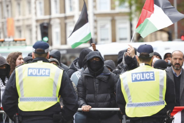 A DEMONSTRATION last month in London against Israel. (credit: REUTERS)