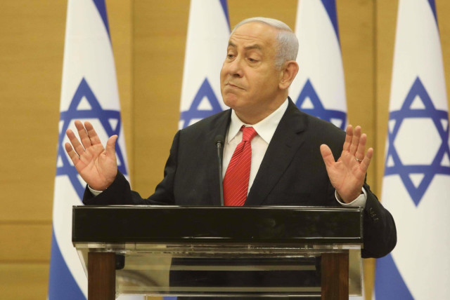 Benjamin Netanyahu is seen gesturing at the Knesset, on July 26, 2021. (credit: MARC ISRAEL SELLEM/THE JERUSALEM POST)