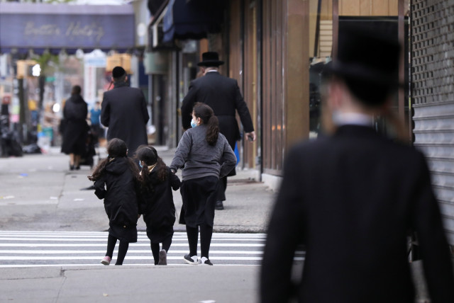  Orthodox Jews in New York (credit: REUTERS/CAITLIN OCHS)