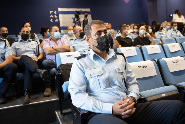 Commander of the Northern District Police Superintendent Shimon Lavi, the first witness of the Meron committee on August 22. (credit: YONATAN SINDEL/FLASH90)
