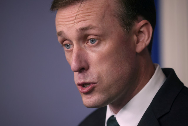  US national security adviser Jake Sullivan takes part in a news briefing about the situation in Afghanistan at the White House in Washington, US, August 17, 2021. (credit: REUTERS/LEAH MILLIS)
