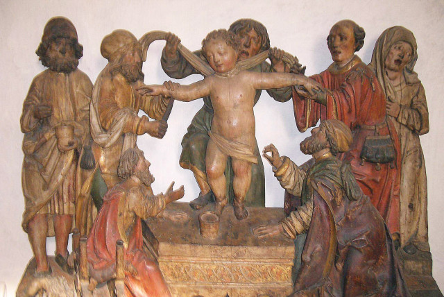  The martyrdom of Saint Simonino, sculpture (credit: Wikimedia Commons)